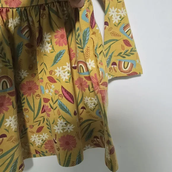 Toddler Girl 2T Fall Dress Mustard Yellow/ Pants - Picture 9 of 13